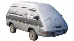 Old Toyota Town Ace under the snow Low-poly 3D model