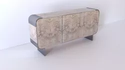 Pace Collection 8800 Bleached Burl and Chrome Sideboard 3D model
