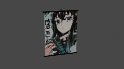 painting anime Low-poly 3D model