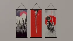 painting scroll Low-poly 3D model
