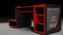 PC Desk 1 Low-poly 3D model