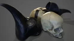 Plague Doctor Mask PBR Low-poly 3D model