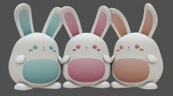 Plush Rabbit 3D model