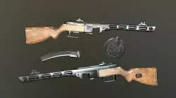 ppsh 41 Low-poly 3D model