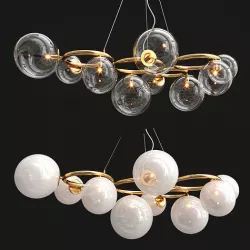 Puppet brass chandelier 3D model