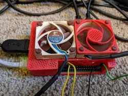 Raspberry Pi 4 Dual-40mm-Fan Exposed-GPIO Case