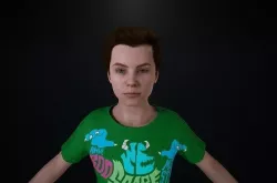 Realistic boy rigged with face rig  Low-poly 3D model