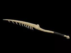 Realistic toothy bone spear 3D model