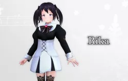 Rika Original - VRChat and Game Ready Low-poly 3D model