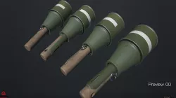 RPG-43 grenade - PBR - 4k - FPS ready Low-poly 3D model