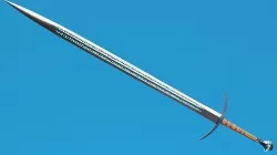 Runic Bastard Sword Low-poly 3D model