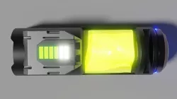 Sci-fi Glowing Battery  3D model