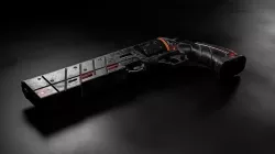 Sci Fi revolver Low-poly 3D model