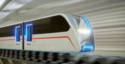 Sci Fi Train Low-poly 3D model