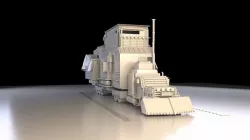 Semi Truck T 500 Low-poly 3D model