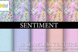 Sentiment Flowers 10 Seamless Textures Texture