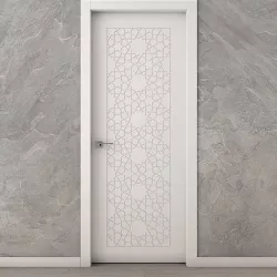 Set of two interior doors with Arabic pattern 3D model