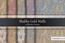 Shabby Gold Wall 10 Seamless Textures Texture