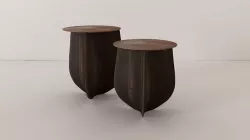 Sine Solid Hardwood Side Table 3D model