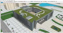 Sketchup 288 - library building 3D model
