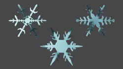 Snow Flakes Low-poly 3D model