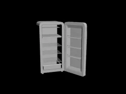 Soviet fridge Low-poly 3D model