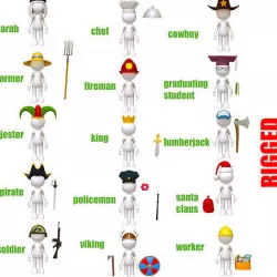Stickman 15 Characters Collection Rigged 3D model