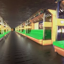 SUBWAY TRAIN INTERIOR 3D MODEL 3D model