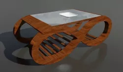 Tae Table 3d obj fbx stl dae Blender file Low-poly 3D model