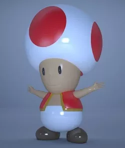 Toad From Mario Kart Low-poly 3D model