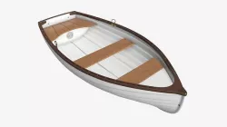 Traditional rowing boat 03 v2 3D model