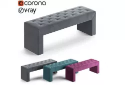 Upholstered Bench Askona Enigma 3D model