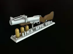 USA 40MM GRENADE LAUNCHER M79 1-6 12 INCH 3D model