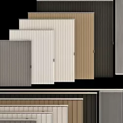 Vertical Roller blinds set 3D model