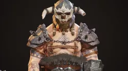 Viking Raider Low-poly 3D model