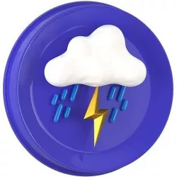 Weather Symbols Lightning With Rain 3D model
