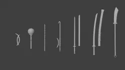 Wushu Weapons Collection 3D model