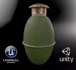 Yugoslavian grenade M38 Low-poly 3D model