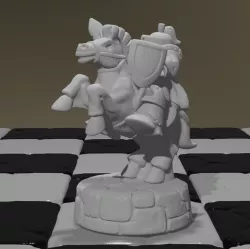 A human knight ches piece 