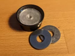 Audio/VFO knob weight container