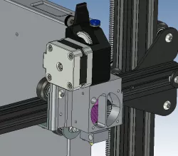 Ender 3 Direct BMG Petsfang v2 mount - stock hotend
