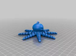 Flexible Octopus Key Ring