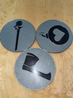 Gloomhaven Jaws of the Lion Drink Inlay Coasters (single extruder)
