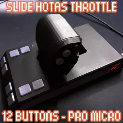 HOTAS Slide Throttle - Arduino Pro Micro, 12 buttons. 