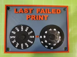 Last Failed Print Plaque Tracker