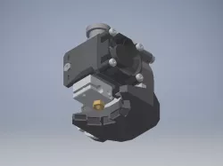 (Left Side Fan Remix) E3D v6 CFD Optimized Adjustable Part Cooling Duct