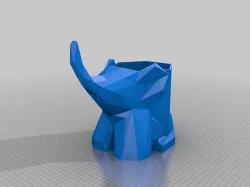 Low Poly Elephant Planter