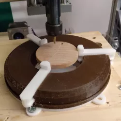 Low Profile Chuck for Carving Corzetti Stamp Blanks