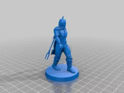 Mandalorian miniature with base