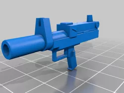 MHW01-3-GM Assault Beam handgun with silencer III 3D print file